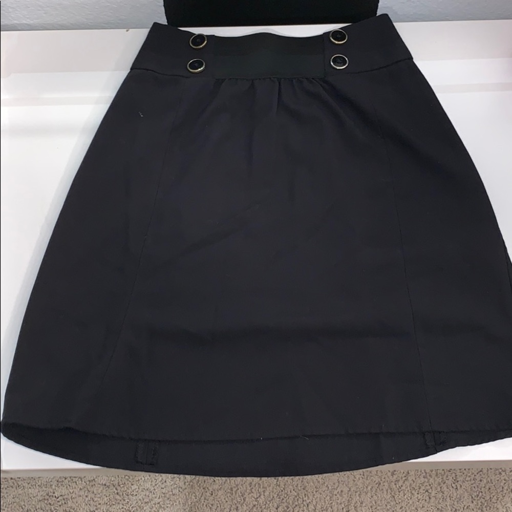 Button-accented Pencil Skirt
